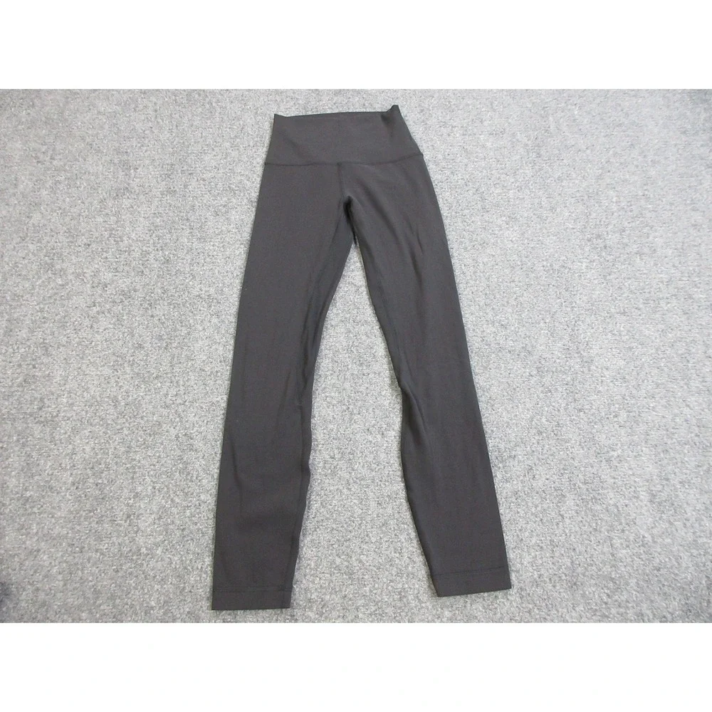 Lululemon Align Pants Womens 2 Black High Rise Ankle Yoga Leggings Stretch Gym - Picture 1 of 13